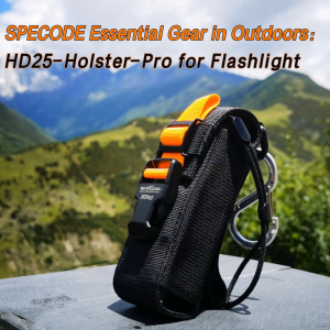 SPECODE Outdoor Flashlight Holster-Pro for Nylon Cover HD25 professional accessories black orange anti fall shoulder bag waist clip storage bag quick pull out cover