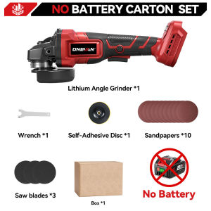 Onevan | ONEVAN 12000RPM Brushless 125mm Electric Angle Grinder 3000W Cordless Grinding Machine Cutting Metal Tool For Makita Battery Pin