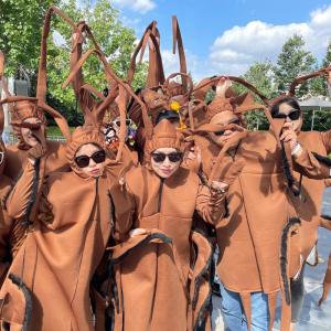 Abstract Prank Cockroach Cosplay Costume Halloween Party Funny Big Ass Outfit Adult Masquerade Wearable Art Performance Art