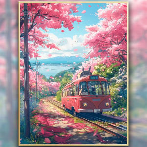 BILIBILI | Healing Miyazaki Landscape Cross Stitch DIY Diamond Painting High Aesthetic Value Handmade Bedroom Decor Kit Best Gift