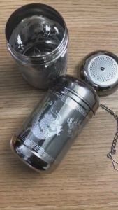 Rổ lọc trà inox 304 nắp đậy vặn tháo rời có kèm móc treo tiện dụng