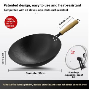 GUZHENJIANG | Non-Stick Iron Wok for Home Use