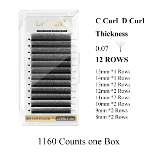 Lashtalk 3D4D5D W Shape Mix8-12/8-15mm C/D Curl Bloom Auto Flowering Premade Fans Eyelash Extensions Natural Soft From Nagaraku