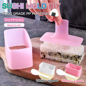Vacaka DIY Sushi Mold Onigiri Mold Box PP Material Kids Rice Mold Square Shape