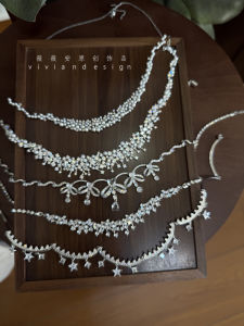 Bộ Trang Sức Cưới Zirconia Nhiều Kiểu Dáng Vòng Cổ Zirconia Cao Cấp Bộ Trang Sức Hai Mảnh Vòng Tay Phụ Kiện Tiệc Cưới