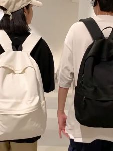 Large capacity backpack Korean style large capacity Plain color Backpack Leisure Travel School Backpack School Bag