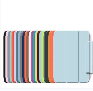 MD Case for iPad Air 5th / Air 4th / Pro 11 2018 Magnetic Attachment Cover [Supports Pencil Pairing/Charging/Touch ID] Slim Trifold Stand Smart Case for iPad Air 10.9 inch 2022/2020 Baby Pink