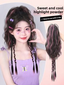 JUZITING | Colorful Braided Ponytail Wig New Chinese Style Natural