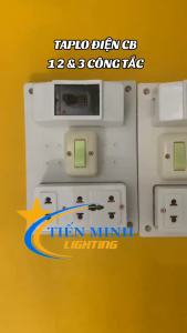 (COMBO Giá rẻ) Taplo điện nổi CB + ổ 3 lỗ + 3 công tắc rùa tiện dụng dùng lắp đặt hệ thống điện