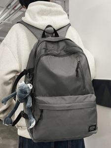 OUDENGPAI | Lightweight Casual Dual-Shoulder Backpack For Middle And High School Students College Trendy Laptop Bag Simple Travel Bag