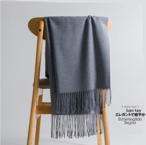 Khăn Choàng Lông Cừu Màu Tím Đậm Cho Nữ Mùa Xuân Thu Đông Cưới Mẹ Phong Cách Hàn Quốc Mận Hương Vị Cao Cấp Khăn Choàng Dài Hình Chữ Nhật