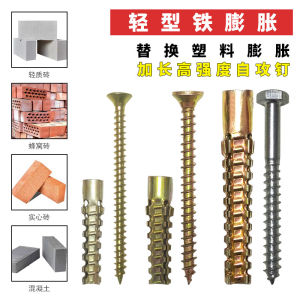 Galvanized Lightweight Iron Metal Plastic Expansion Screws Extended Version Brick Concrete Anti-Lightweight Expansion Pipe
