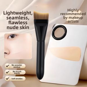 Ergonomic Thin Foundation Brush Does Not Eat Up Powder