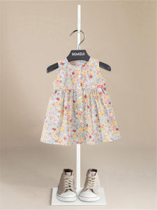 Bemidji Sweet Princess Dress for Girls Floral Print Cotton Vest Dress Summer Clothes for Babies And Toddlers Ages 1-7