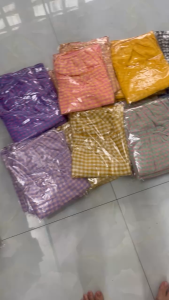 Set đồ nữ 2 dây nhún ngực họa tiết sọc caro sang trọng Freesize 40-60kg-Video+Ảnh Thật