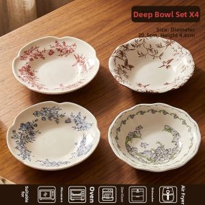 Yomerto | French Retro Ceramic Underglaze High-End Dishes Plate