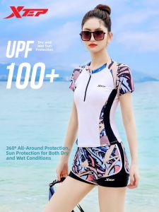 XTEP | Sun Protection Slimming Two-Piece Conservative Swimsuit for Women Separate Style