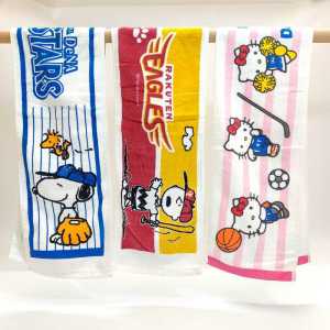 Long Cartoon Snoopy Pure Cotton Fleece Sports Towel Sweat Absorbent Towels for Exercise And Fitness Universal Use Home Textiles