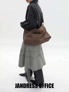 JANDRESS | Suede Like Big Capacity Crossbody and Shoulder Tote Bag