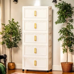 Tủ Nhựa Gấp Gọn 2 Cánh Mở FullScreen Tủ Đựng Đồ Đa Năng 3/4/5/6 Tầng Có Bánh Xe 360 Thông Minh Để Đồ Tiện Lơi