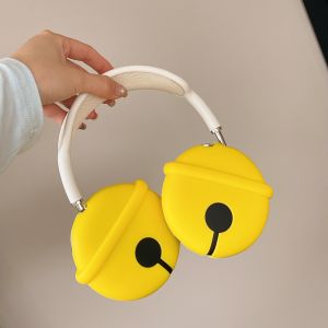 Chuông dễ thương cho AirPods Max trường hợp phim hoạt hình pho mát Silicone dễ thương vỏ mềm Tương thích với AirPods Max trường hợp bảo vệ Bìa