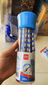 [Hộp 30] Bút chì định vị Deli No.58185 2B - tặng kèm gọt chì - thương hiệu Deli