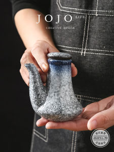 Creative Ceramic Vinegar Oil Bottle Kitchen Storage Jar Seasoning Container  Style Cooking Dining Room Decor Accessory