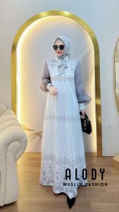 (20) ALODY AFSA Baju Dress Gamis Wanita Muslim Afsha Dress By Alody. Nazra Sha
