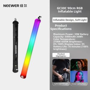 Neewer | Portable Foldable Lightweight Magnetic 21W Handheld Inflatable Column Light LED Fill Light Soft Light