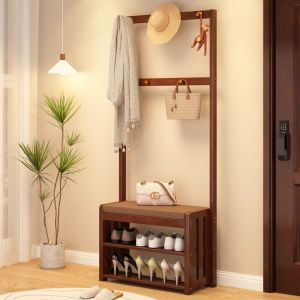 MINGZHIYIFAN | Compact Multi-Functional Shoe Rack and Hanger for Apartments