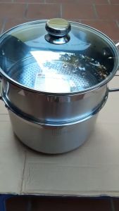 Nồi hấpxửng hấp 2 tầng inox fivestar 3 đáy cao cấp size 28