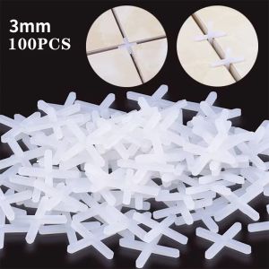 100pcs Tile Spacer 3mm/5mm Plastic Cross Ceramic Tile Leveling System Clips Spacer Ceramic Floor Construction Tools
