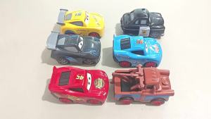 Takara Tomy | Cars Toy Lightning Mcqueen Mater Cruz Ramirez Jackson Storm Sheriff Cute Cartoon Alloy Diecast Pull Back Power Spring Toy Car