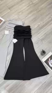 Quần Ống Loe Phối Tà Nhún - Tharo Clothing [QUAN0066]