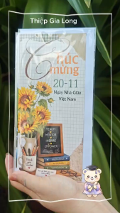 ( MẪU MỚI )Thiệp chúc mừng Ngày nhà giáo Việt Nam 20-11 có sẵn lời chúc