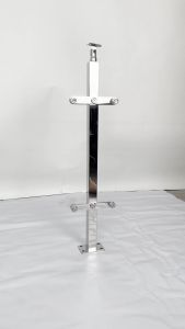 Tiang Railing Tangga Kaca Hollow 4x4 CM SUS 201 Mirror
