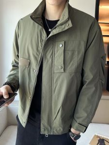 ROMON | Loose Short Mens Workwear Jacket Romon Spring Autumn New Style Casual Stand Collar Windproof Fashionable Youth Polyester