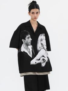 Áo Sơ Mi Nam Tay Ngắn Họa Tiết Phim Cổ Điển Thanh Lịch Gọn Gàng Mùa Hè 2025 Thương Hiệu Hợp Thời Trang Nhỏ Gọn