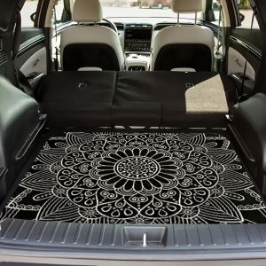 VIKAMA Mandala Trunk Mat Stain Resistant Non Slip Bohemian Universal Boot Liner Car Interior Decor
