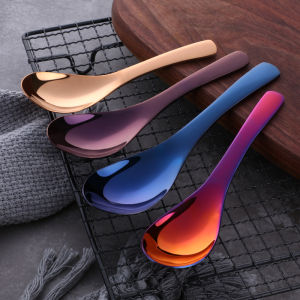 High-End Stainless Steel 304 Soup Spoon for Home Restaurant Hotel Dessert Serving Spoon Premium Quality Metal Coffee Spoon