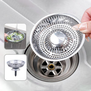 Kitchen Sink Drain Strainer with Copper Bounce Core Pop Up Sink Stopper Food Catcher Basket Anti Clogging Basket