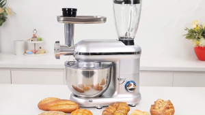 Vertical Blender 5 in 1 Dough Mixer Blender Heavy Duty Original Multi-Function Mixer Egg Beater for Baking Stainless Steel Meat Grinder Fruits Vegetables Juicer