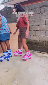 IMUTO[Free protective gear]Roller Skate Shoes for Kids Adjustable Quad Skates Roller Blades Skate Shoes for Girls Boys