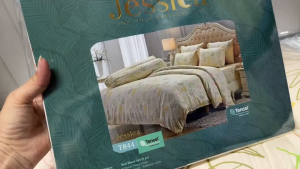 Jessica ผ้าปูที่นอน+ผ้านวมเย็บติด(5ฟุต6ฟุต) ชุดเครื่องนอน Jessica รุ่น Micro Tencel 500 เส้นใยเยื่อไม้บริสุทธิ์ สไตล์เรียบหรู