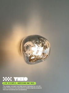 Nordic Bauhaus Glass Wall Lamp Modern Bedroom/Living Room Irregular Round Wall Light Minimalist Hallway Wall Lamp