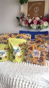 Famous Amos Gift Floral Paper Bag & Eco Bag