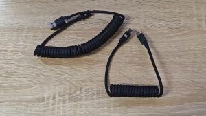 PD66W Data Cable Spring Pull Telescopic Data Cable USB To Type C/Dual Type-C Fast Charging Cable For Car 1M 1.8M 2M For Phone