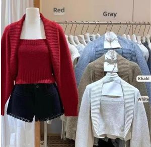 YUEZHONGWEI | Spring Ready Two-piece Set Sweater Outfit