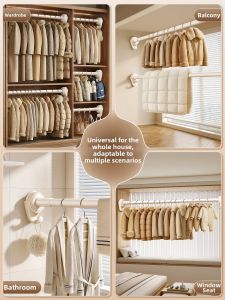 WEILAISHI | No-drill Adjustable Heavy-duty Clothing Drying Rod