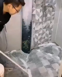 Chổi quét sàn nhà tắm đánh rửa nhà vệ sinh inox tiện lợi 2 trong 1 đa năng